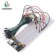 Load image into Gallery viewer, 3.3V/5V MB102 Breadboard power module+MB-102 830 points Solderless Prototype Bread board kit +65 Flexible jumper wires